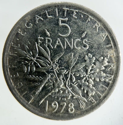 1978 France 5 Francs Coin | Fine Collectable Grade