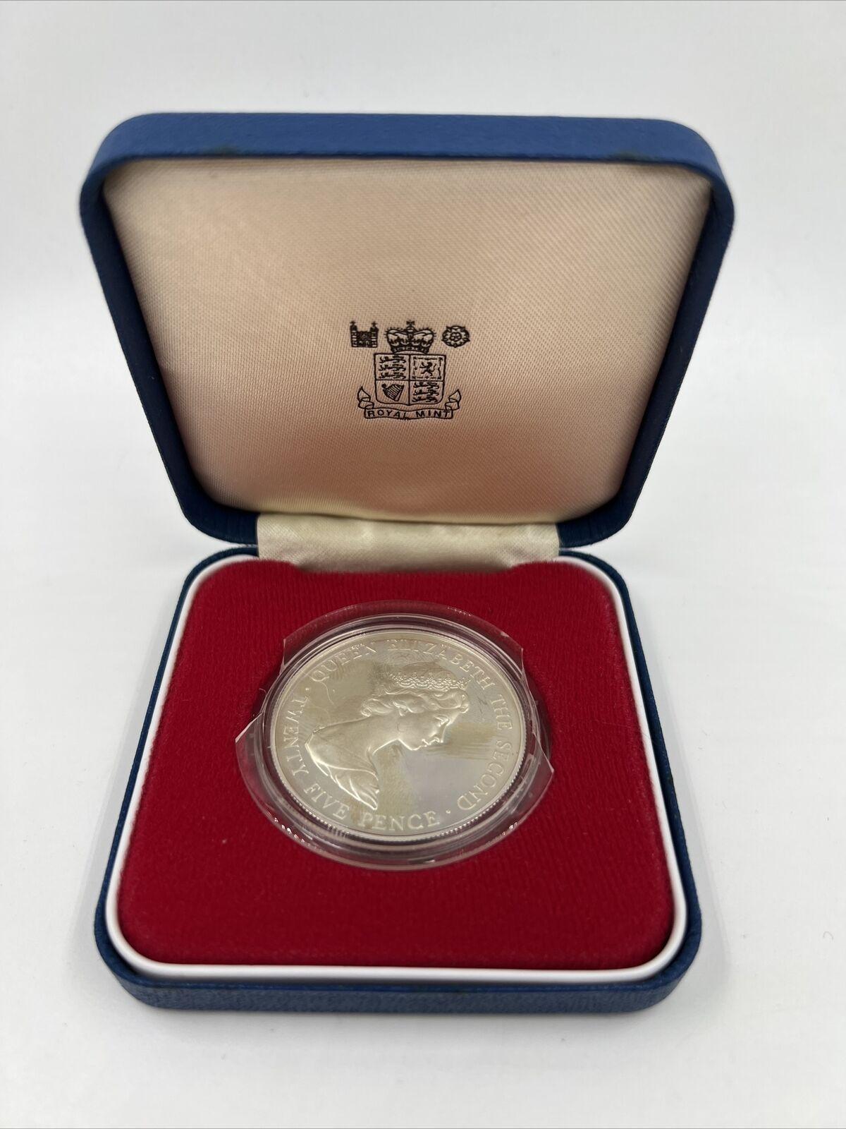 1978 Bailiwick Of Guernsey Royal Visit Proof 1oz Sterling Silver Coin