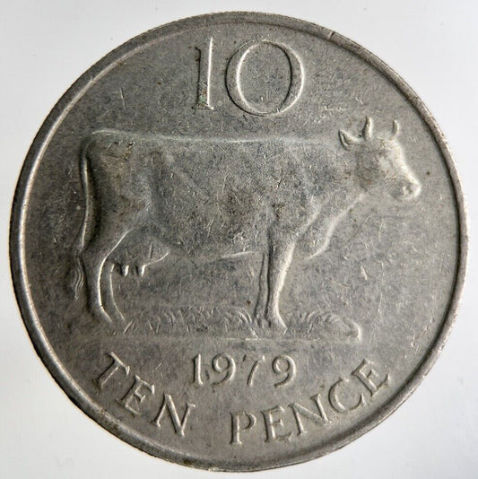 1979 Bailiwick Of Jersey 10p Ten 10 Pence Coin | Fine Collectable Grade