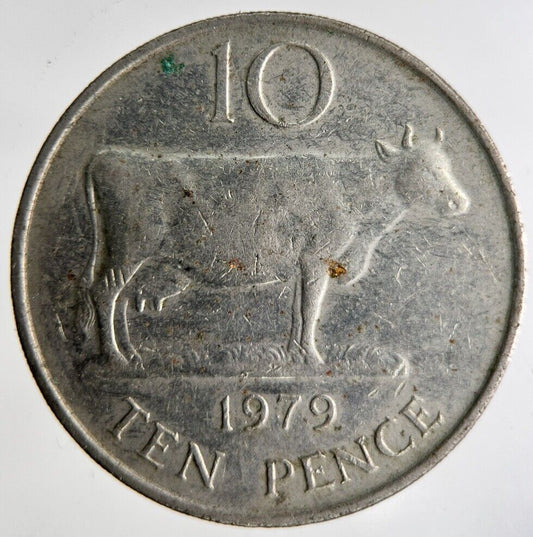 1979 Bailiwick Of Jersey 10p Ten 10 Pence Coin | Fine Collectable Grade