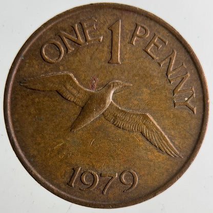 1979 Bailiwick Of Jersey 1p One 1 Pence Coin | Fine Collectable Grade