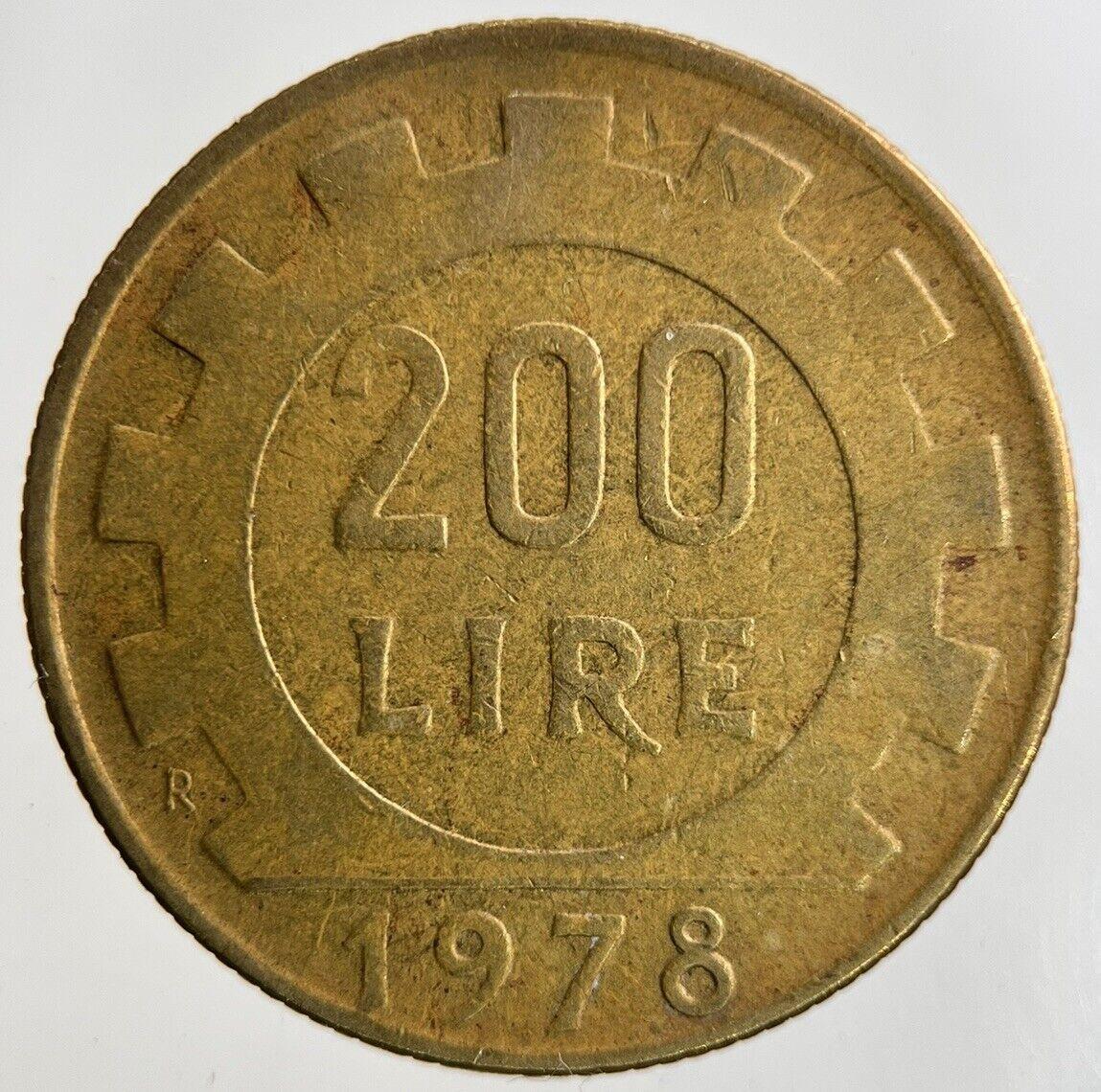 1978 Italy 200 Lira Coin | Fine Collectable Grade