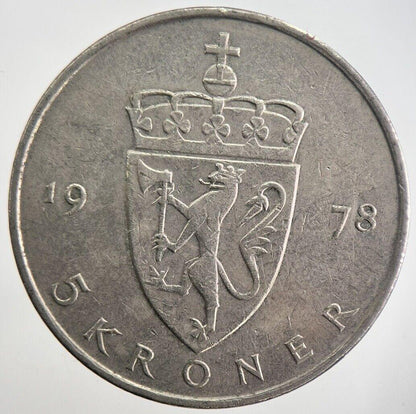1978 Norway 5 Kroner Coin | Collectable Grade | a7014