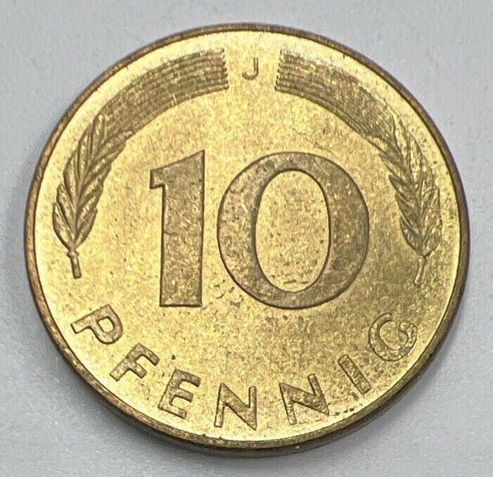 1978-J Germany 10 Pfennig Coin | Very High Grade | a1464