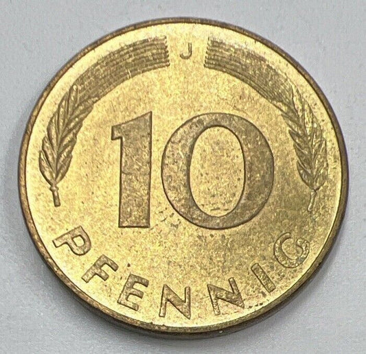 1978-J Germany 10 Pfennig Coin | Very High Grade | a1464