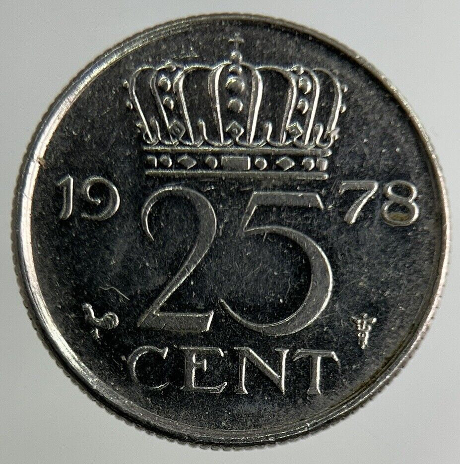 1978 Netherlands 25 Cents Coin | Fine Collectable Grade