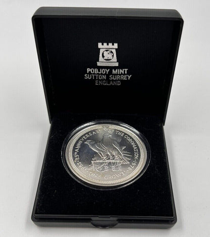 1978 Isle Of Man Crown Anniversary Coronation Silver Coin | a90346