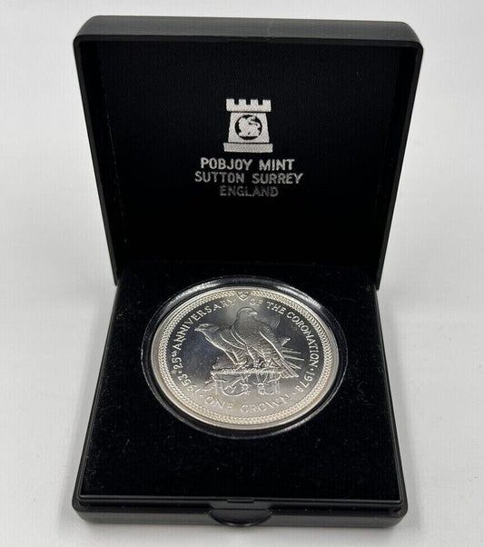 1978 Isle Of Man Crown Anniversary Coronation Silver Coin | a90346