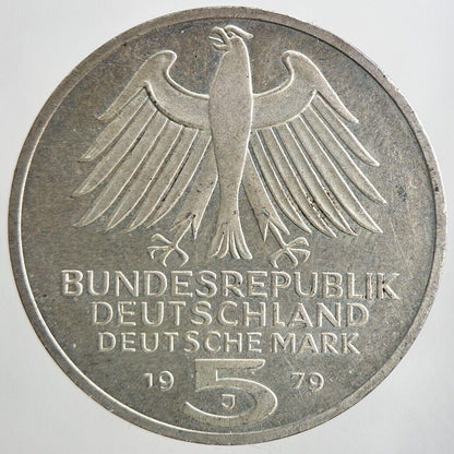 1979 Germany 5 Mark Silver Coin | Very High Grade | a6467