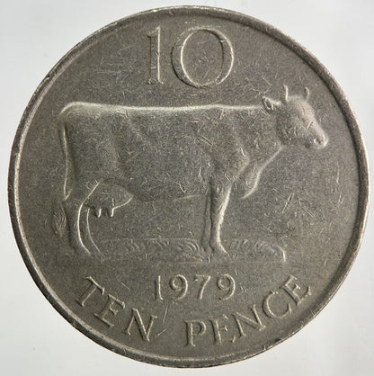 1979 Guernsey 10p Ten-Pence Coin | Fine Collectable Grade