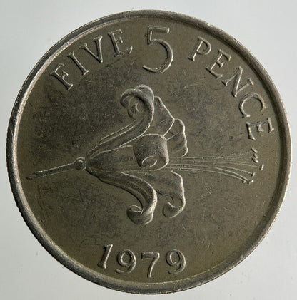 1979 Guernsey 5p Five-Pence Coin | Fine Collectable Grade