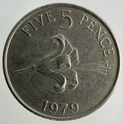 1979 Guernsey 5p Five-Pence Coin | Fine Collectable Grade