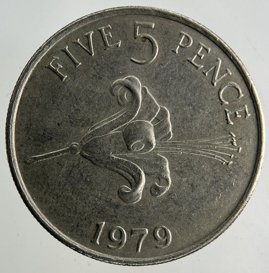 1979 Guernsey 5p Five-Pence Coin | Fine Collectable Grade