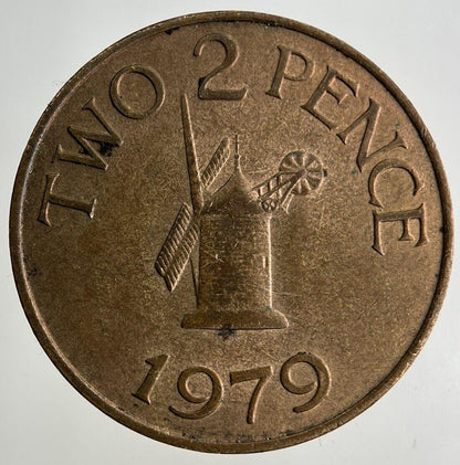1979 Guernsey 2p Two-Pence Coin | Fine Collectable Grade