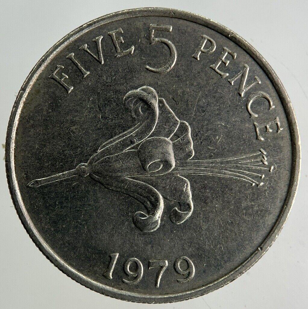 1979 Guernsey 5p Five-Pence Coin | Fine Collectable Grade