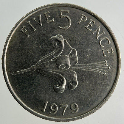1979 Guernsey 5p Five-Pence Coin | Fine Collectable Grade