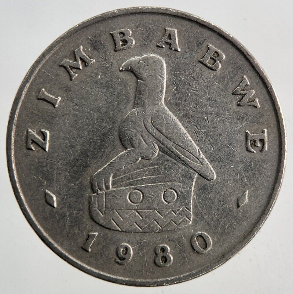 1980 Africa Zimbabwe 20 Cents Coin | Fine Collectable Grade