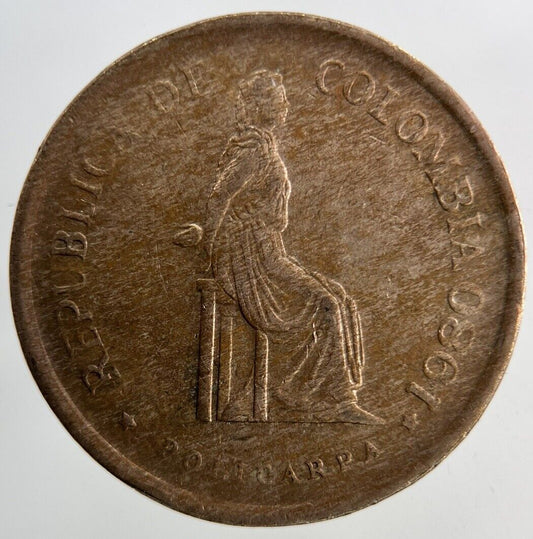 1980 Colombia 5 Pesos Coin | Fine Collectable Grade