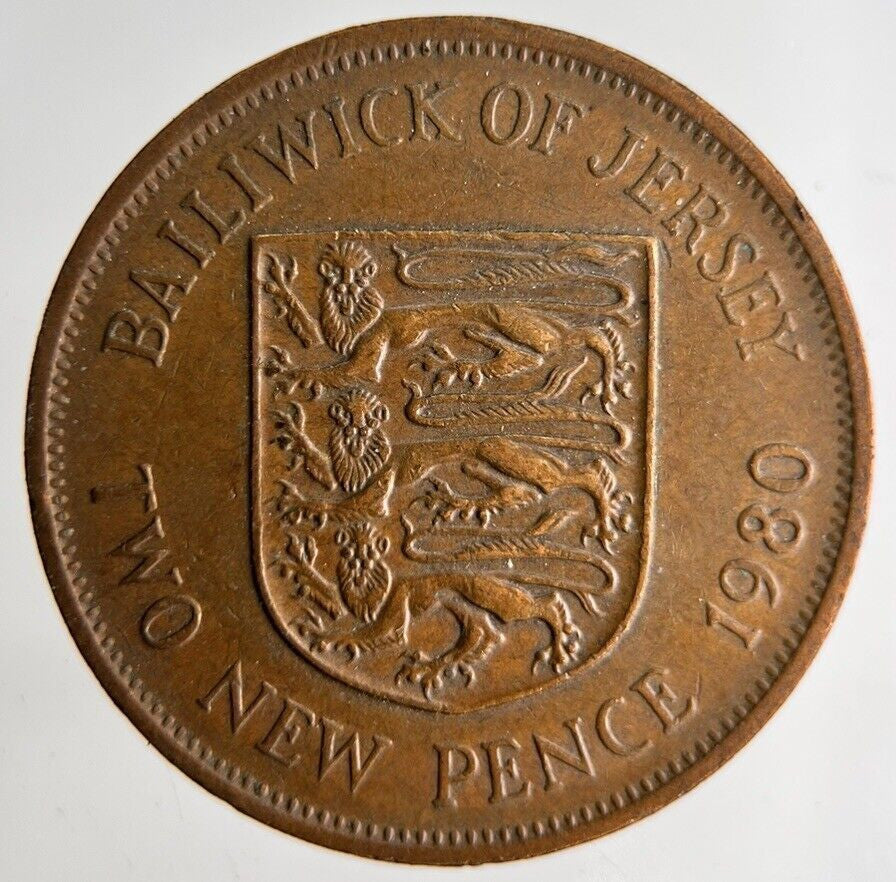 1980 Bailiwick Of Jersey 2p Two 2 Pence Coin | Fine Collectable Grade