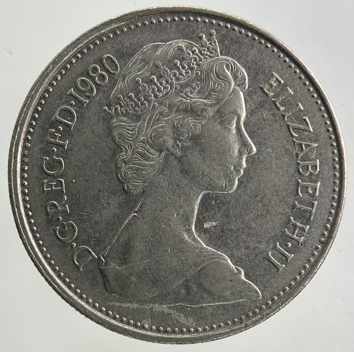 1980 Elizabeth II 2nd 5p Five-Pence Coin | Fine Collectable Grade