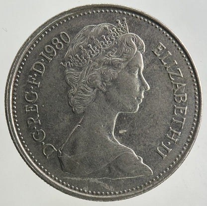 1980 Elizabeth II 2nd 5p Five-Pence Coin | Fine Collectable Grade
