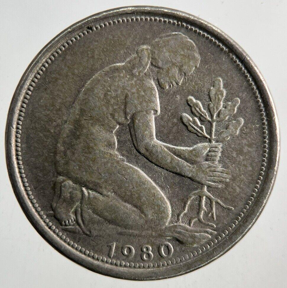 1980 Germany 50 Pfennig Coin | Fine Collectable Grade