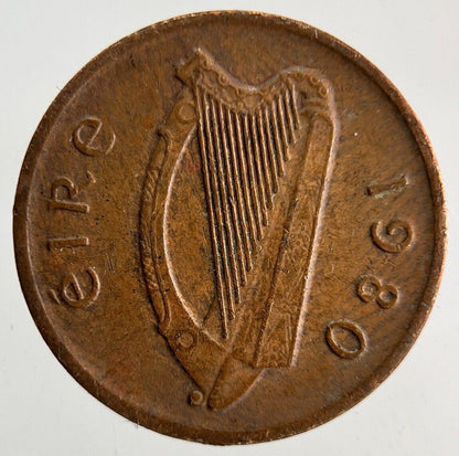 1980 Irish 1/2 Half-Pence Coin | Fine Collectable Grade
