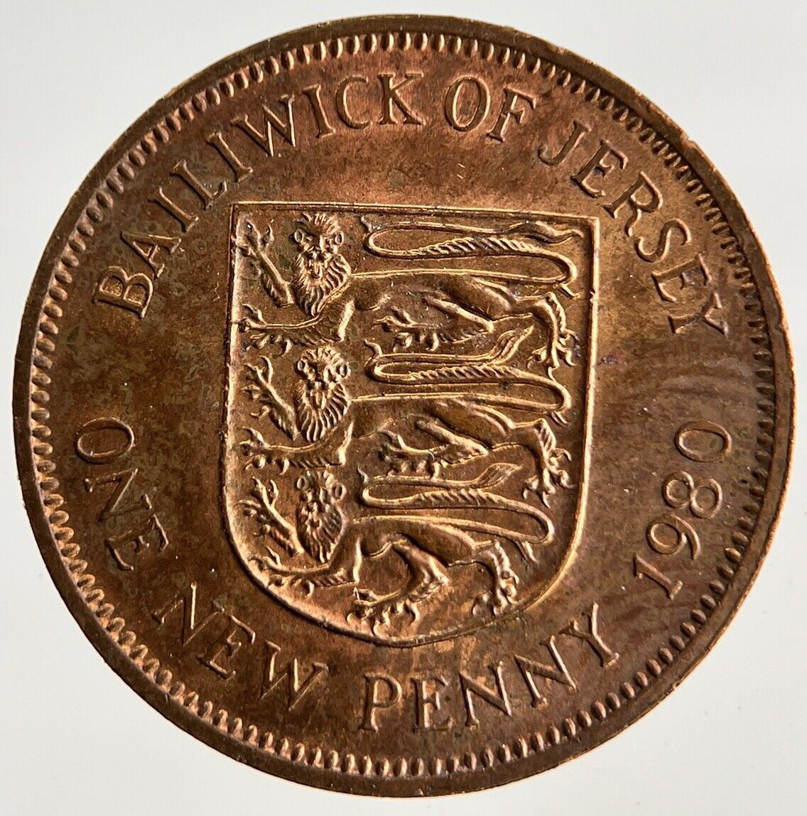 1980 Jersey One New Penny Coin | Very High Grade