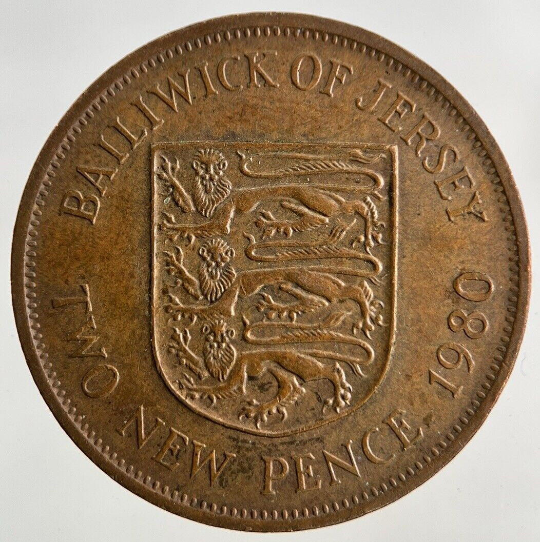 1980 Guernsey 2p Two-Pence Coin | Fine Collectable Grade