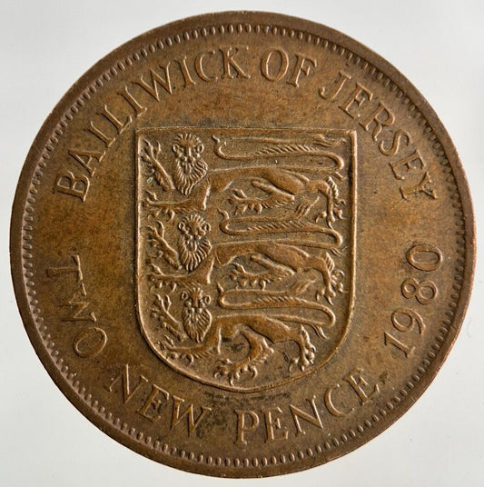 1980 Guernsey 2p Two-Pence Coin | Fine Collectable Grade