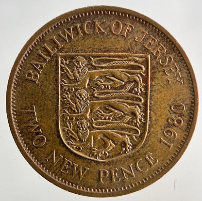 1980 Guernsey 2p Two-Pence Coin | Fine Collectable Grade