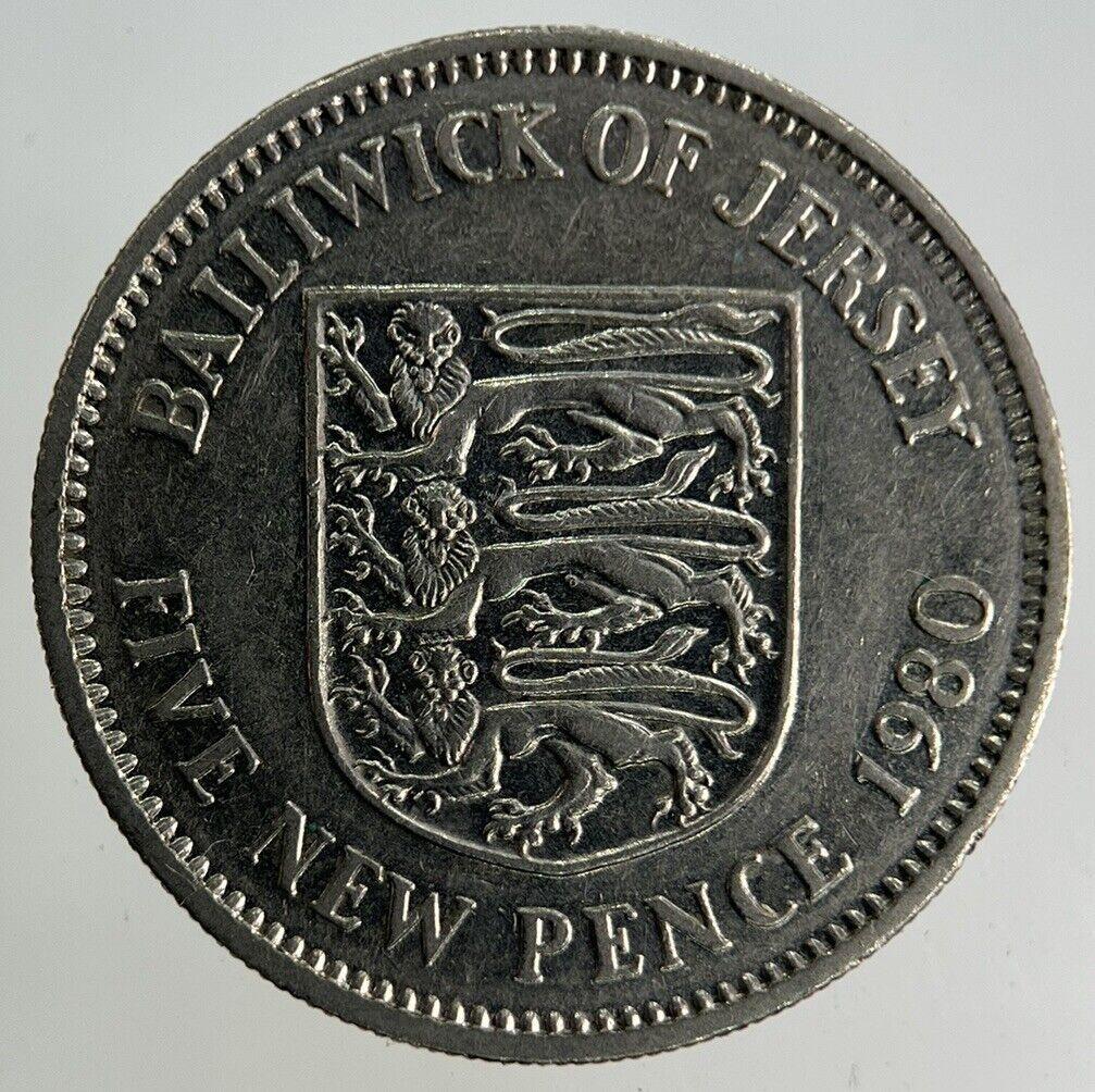 1980 Jersey 5p Five-Pence Coin | Fine Collectable Grade