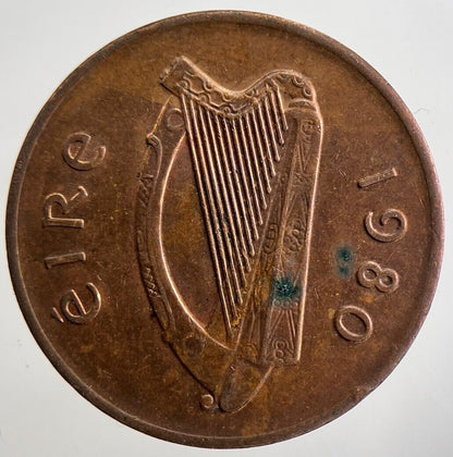 1980 Irish 2p 2 Two-Pence Coin | Very High Grade | a7044