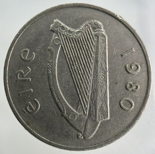 1980 Irish 10p Ten-Pence Coin | Fine Collectable Grade