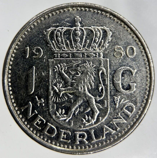 1980 Netherlands 1 Gulden Coin | Fine Collectable Grade