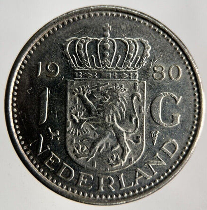 1980 Netherlands 1 Gulden Coin | Fine Collectable Grade