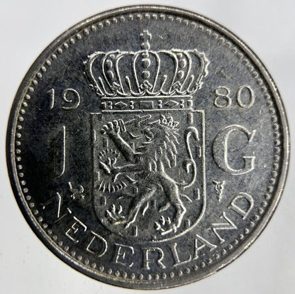 1980 Netherlands 1 Gulden Coin | Fine Collectable Grade