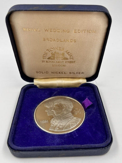 1981 Charles Diana Royal Wedding Nickel Silver Coin | a90354