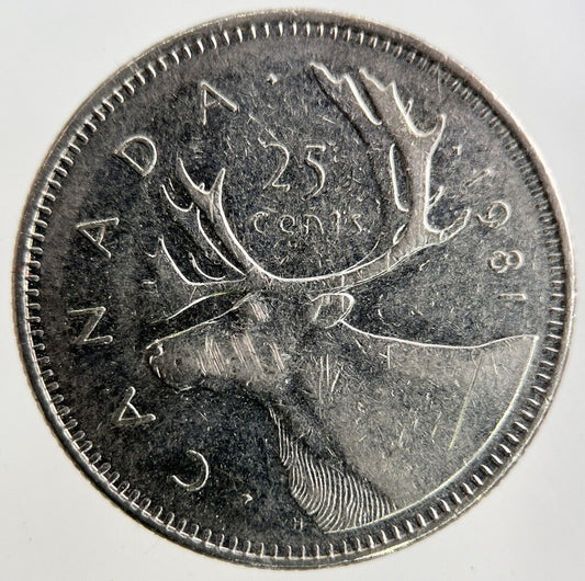 1981 Canada 25 Cents Coin | Fine Collectable Grade