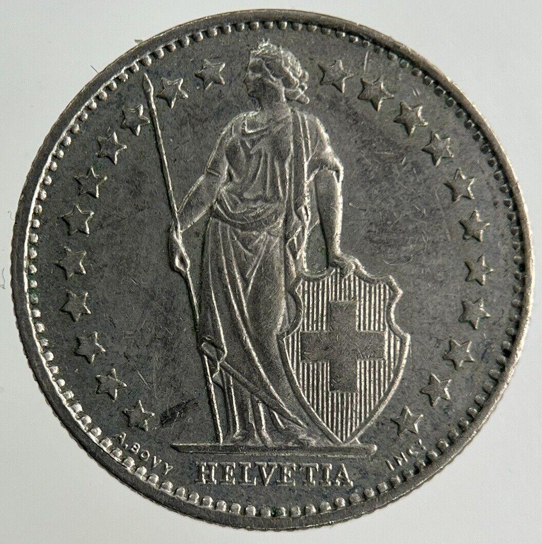 1980 Switzerland Swiss 1/2 Half Franc Coin | Fine Collectable Grade