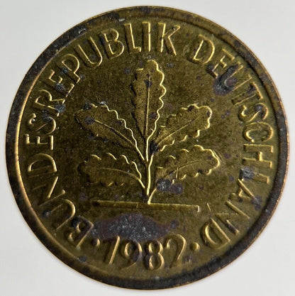 1982 Germany 5 Pfennig Coin | Fine Collectable Grade