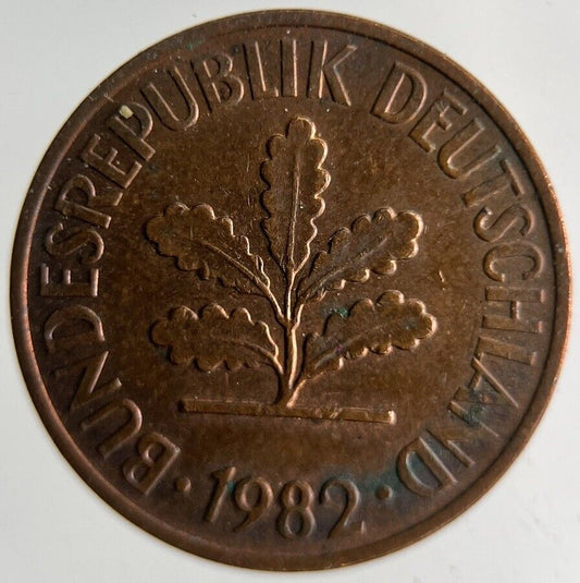 1982 Germany 2 Pfennig Coin | Fine Collectable Grade