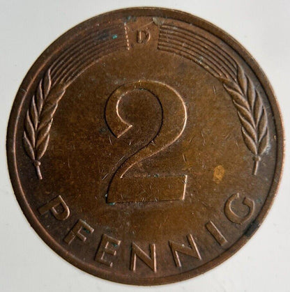 1982 Germany 2 Pfennig Coin | Fine Collectable Grade