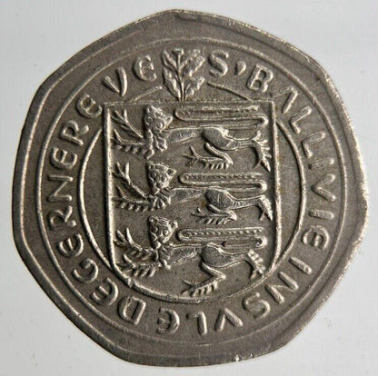 1982 Guernsey 20p Twenty 20 Pence Coin | Fine Collectable Grade