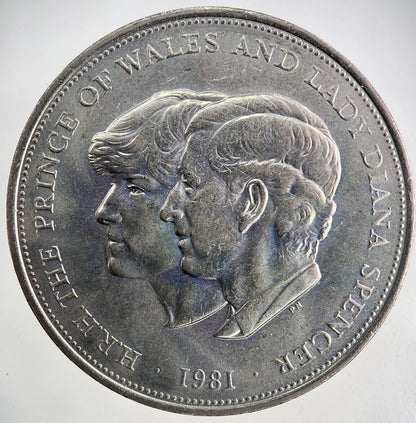 1981 Elizabeth II 2nd Charles & Diana Wedding One Crown Coin | Very High Grade
