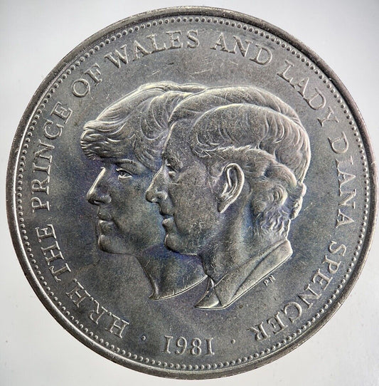 1981 Elizabeth II 2nd Charles & Diana Wedding One Crown Coin | Very High Grade