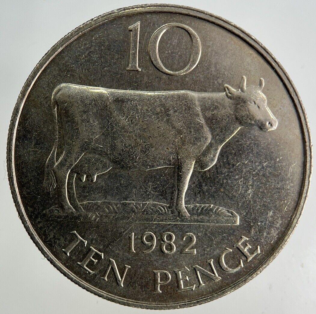 1982 Guernsey 10p Ten-Pence Coin | Fine Collectable Grade