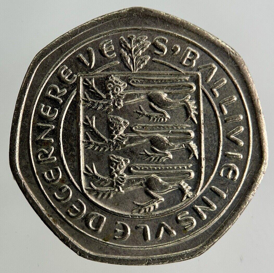 1982 Guernsey 20p Twenty-Pence Coin | Fine Collectable Grade