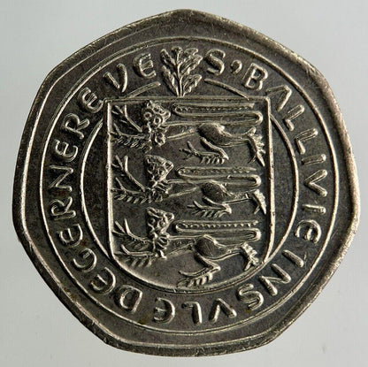 1982 Guernsey 20p Twenty-Pence Coin | Fine Collectable Grade