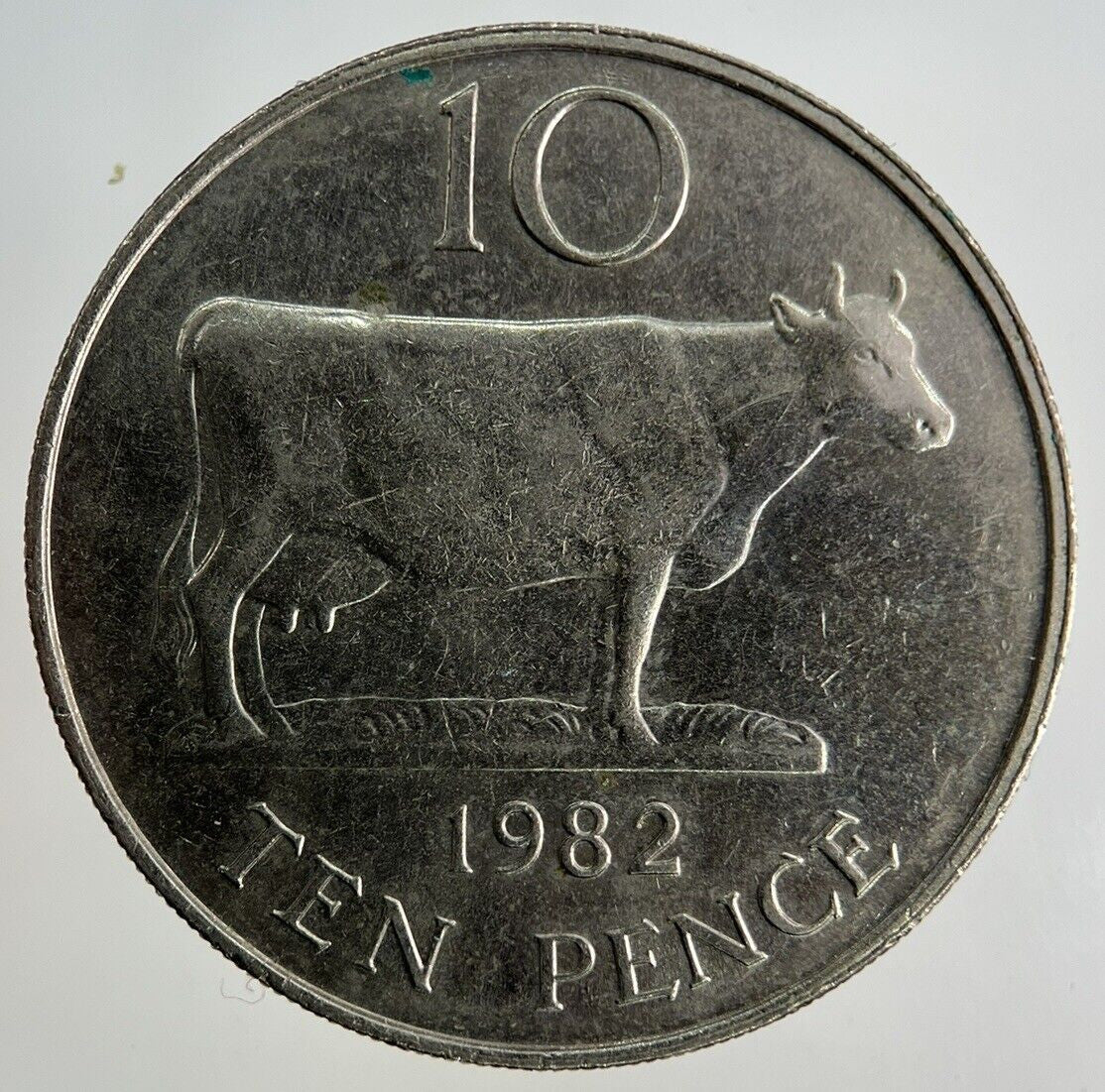 1982 Guernsey 10p Ten-Pence Coin | Fine Collectable Grade